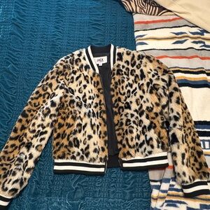 BB Dakota Animal Print Faux Fur Coat